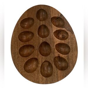 Teakwood Egg Tray / Deviled Egg Server